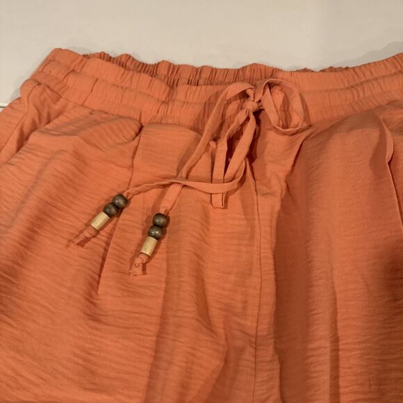 everyday JONES by Madeline Jones Crepe Pants Tie Waist Coral Reef 1X - Picture 4 of 9